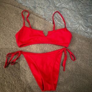 Kendall & Kylie Ribbed Bikini Set